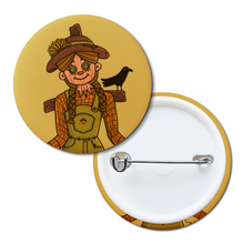 Laden Sie das Bild in den Galerie-Viewer, Herbstliches Vogelscheuchen-Mädchen | Pinback-Abzeichen-Schaltfläche
