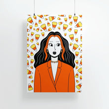 Laden Sie das Bild in den Galerie-Viewer, Candy Corn Girl | Art Print - Scaredy Cat Studio