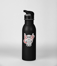 Laden Sie das Bild in den Galerie-Viewer, Highland Cow in a Devil Costume | 3-inch Waterproof Sticker - Scaredy Cat Studio
