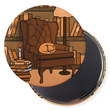 Laden Sie das Bild in den Galerie-Viewer, Bequeme Katze | Geisterbibliothek | Dekorativer Magnet