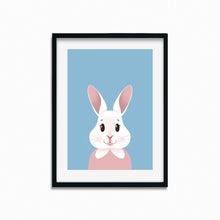 Laden Sie das Bild in den Galerie-Viewer, Happy Bunny Portrait | Art Print - Scaredy Cat Studio