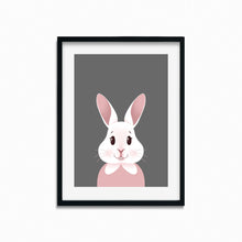 Laden Sie das Bild in den Galerie-Viewer, Happy Bunny Portrait | Art Print - Scaredy Cat Studio