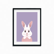 Laden Sie das Bild in den Galerie-Viewer, Happy Bunny Portrait | Art Print - Scaredy Cat Studio