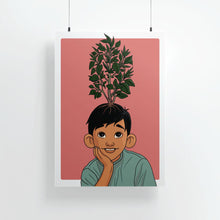 Laden Sie das Bild in den Galerie-Viewer, "Imagination is a Seed" Plant Boy | Art Print - Scaredy Cat Studio