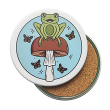 Load image into Gallery viewer, Mushroom Pals | Round Beverage Coaster Set - Scaredy Cat Studio