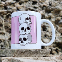 Laden Sie das Bild in den Galerie-Viewer, Skull Stack | Ceramic Mug - Scaredy Cat Studio