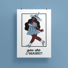 Laden Sie das Bild in den Galerie-Viewer, "You Are Magic!" Joyful Spring Witch | Art Print - Scaredy Cat Studio