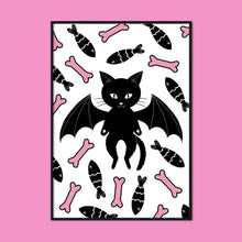 Load image into Gallery viewer, Bat Cat | A2 Poster - Scaredy Cat Studio
