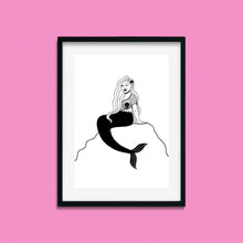 Load image into Gallery viewer, Blonde Mermaid | Art Print - Scaredy Cat Studio
