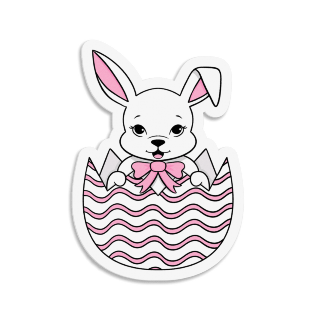 Bunny in Easter Egg | 3-inch Waterproof Sticker