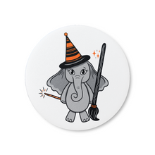 Load image into Gallery viewer, Elephant in a Witch Costume | Pinback Badge Button
