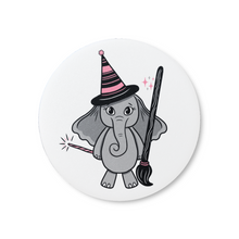 Load image into Gallery viewer, Elephant in a Witch Costume | Pinback Badge Button
