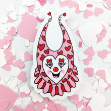 Load image into Gallery viewer, &quot;Fool For You&quot; Valentine&#39;s Day Clown | 3-inch Waterproof Sticker - Scaredy Cat Studio
