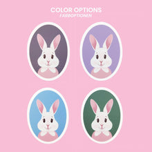Laden Sie das Bild in den Galerie-Viewer, Happy Bunny Portrait | 3-inch Waterproof Sticker - Scaredy Cat Studio
