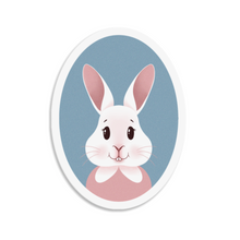 Load image into Gallery viewer, Happy Bunny Portrait | 3-inch Waterproof Sticker
