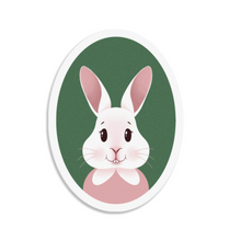 Load image into Gallery viewer, Happy Bunny Portrait | 3-inch Waterproof Sticker
