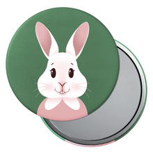 Load image into Gallery viewer, Happy Bunny Portrait | Pocket Mirror
