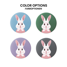 Load image into Gallery viewer, Happy Bunny Portrait | Pinback Badge Button
