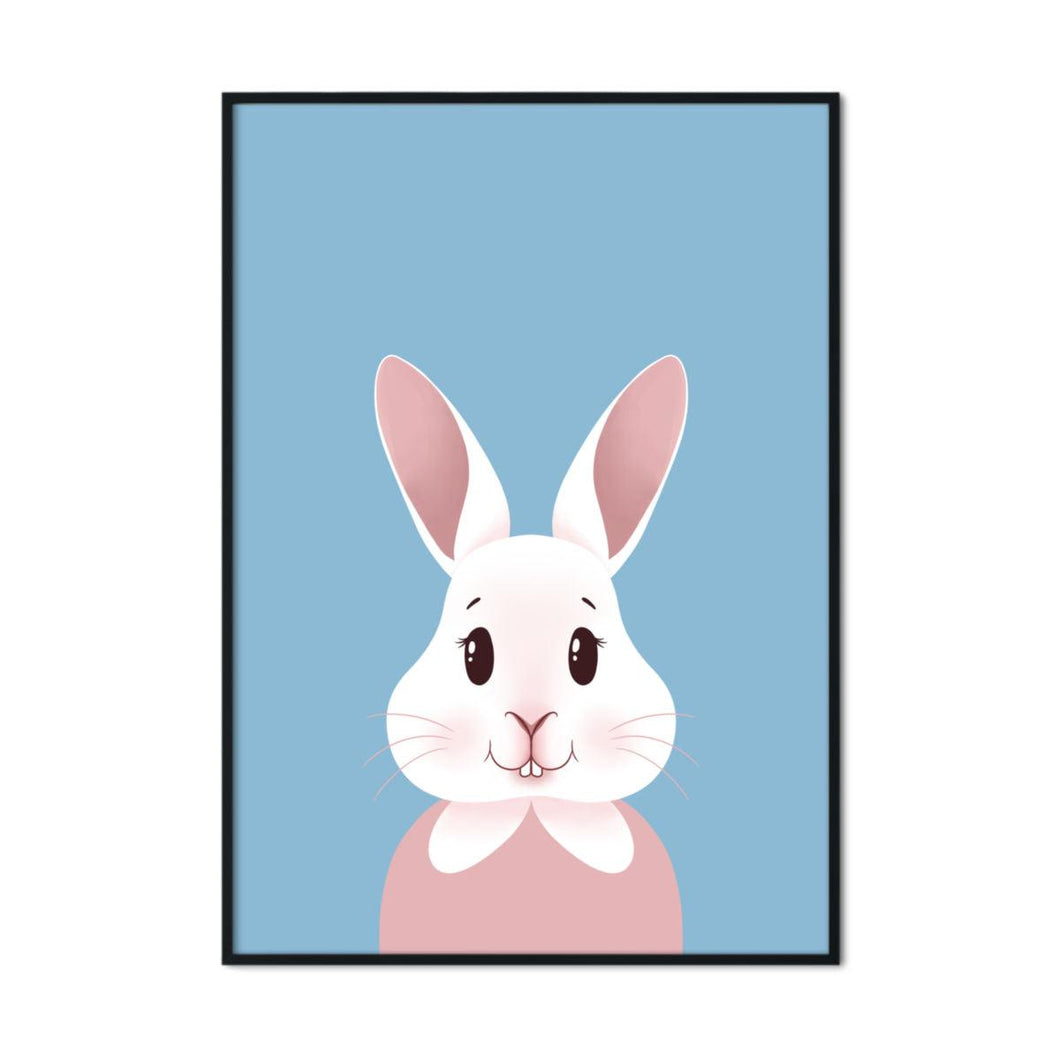 Happy Bunny Portrait | A2 Poster - Scaredy Cat Studio