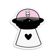 Load image into Gallery viewer, &quot;Heart Invader&quot; Valentine&#39;s Day Alien | 3-inch Waterproof Sticker
