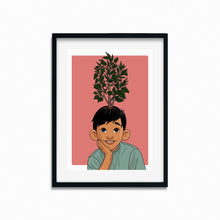 Load image into Gallery viewer, &quot;Imagination is a Seed&quot; Plant Boy | Art Print - Scaredy Cat Studio
