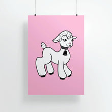 Load image into Gallery viewer, Kitschy Spring Lamb | Art Print - Scaredy Cat Studio
