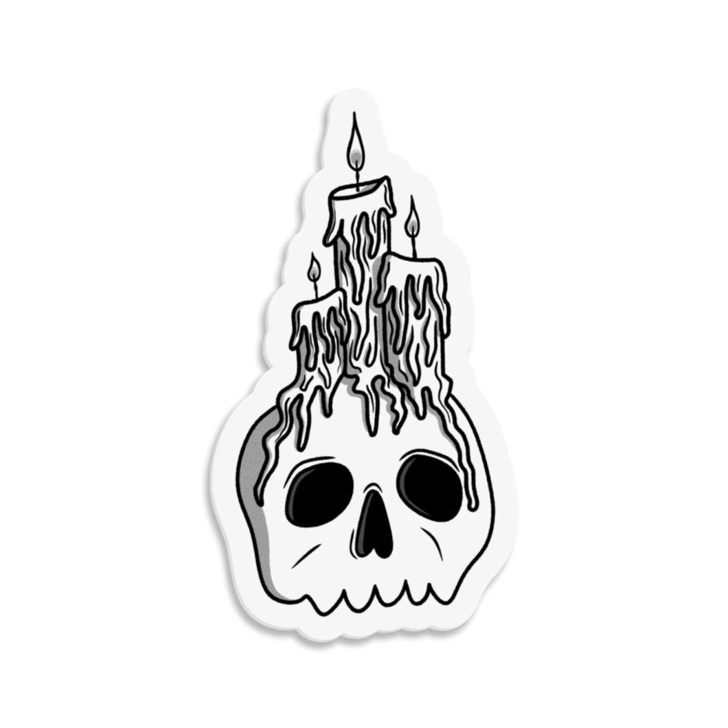 Skull & Candles | 3-inch Waterproof Sticker