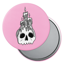 Load image into Gallery viewer, Skull &amp; Candles | Pocket Mirror
