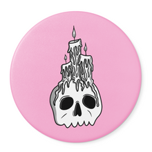 Load image into Gallery viewer, Skull &amp; Candles | Pocket Mirror
