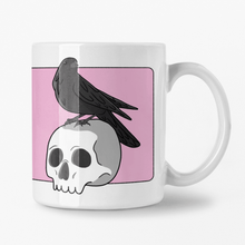 Load image into Gallery viewer, Skull &amp; Raven | Ceramic Mug - Scaredy Cat Studio
