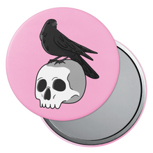 Load image into Gallery viewer, Skull &amp; Raven | Pocket Mirror
