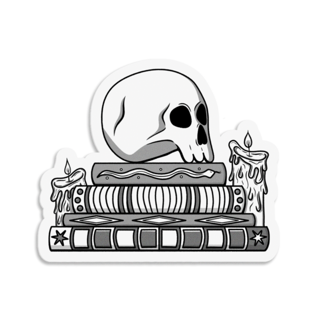 Skull & Spellbooks | 3-inch Waterproof Sticker