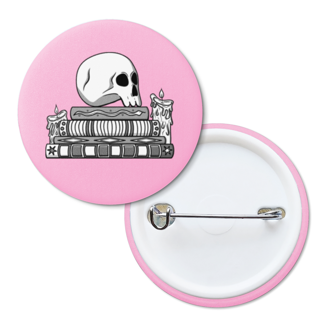 Skull & Spellbooks | Pinback Badge Button