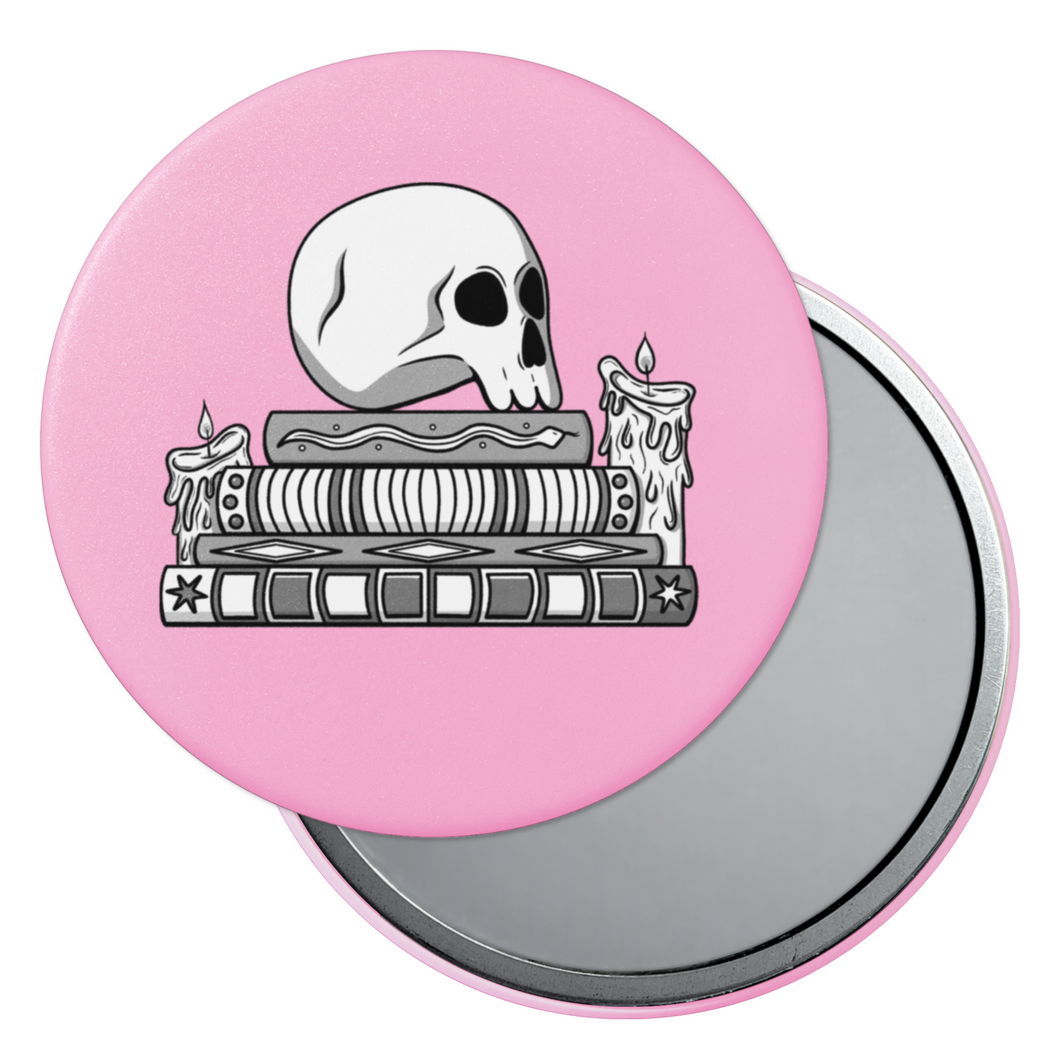 Skull & Spellbooks | Pocket Mirror