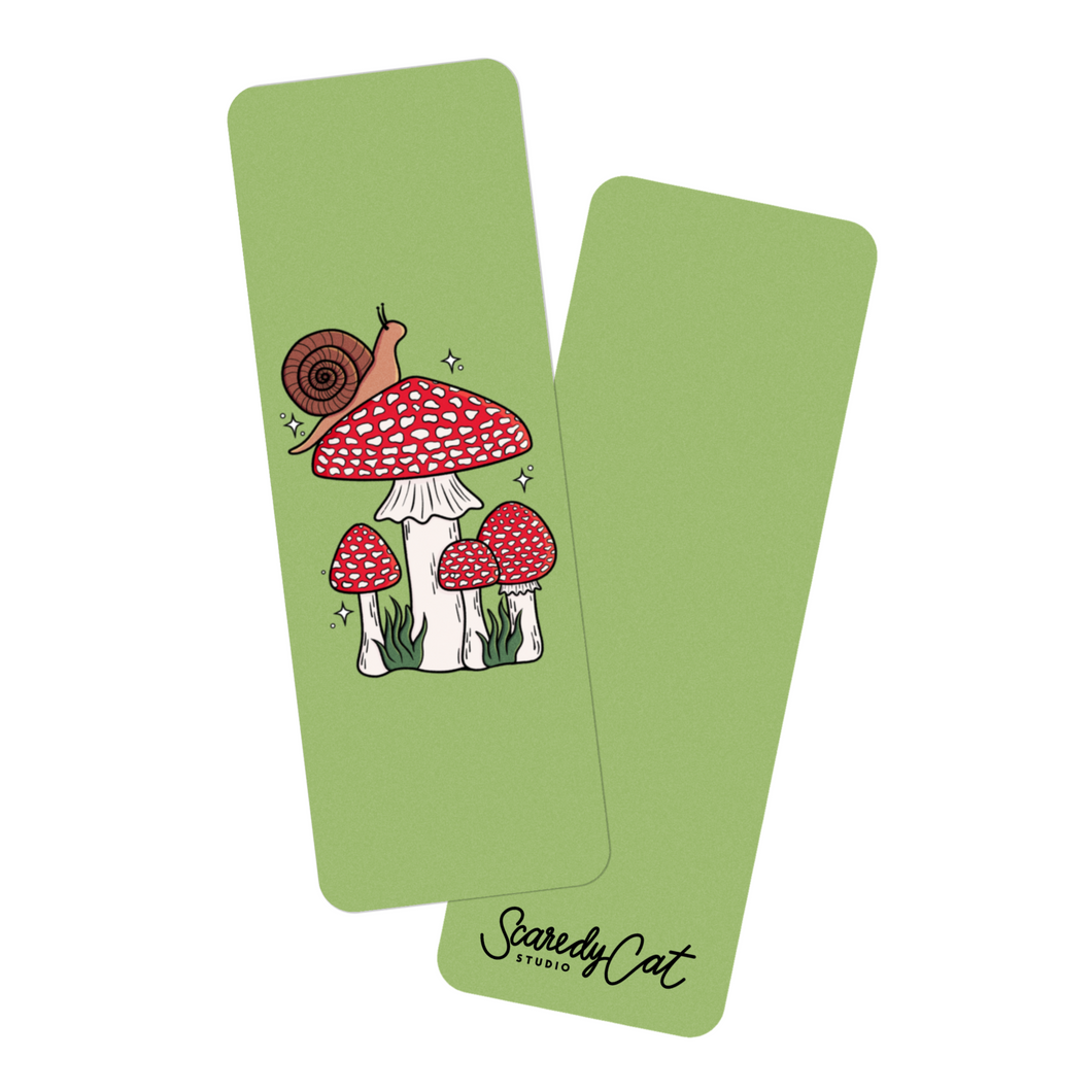 Snail with Fly Agaric Mushrooms | Mushroom Pals | Bookmark