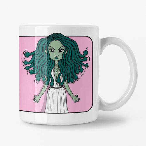 Glaring Medusa | Ceramic Mug - Scaredy Cat Studio