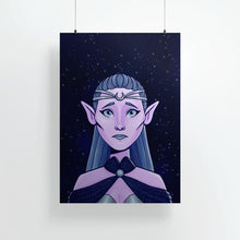 Load image into Gallery viewer, Moon Elf | Art Print - Scaredy Cat Studio
