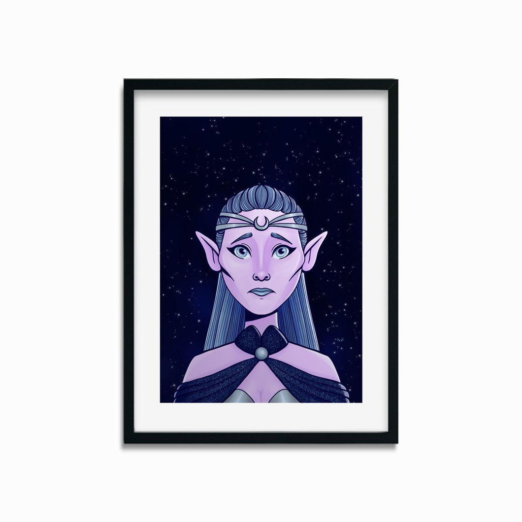 Moon Elf | Art Print - Scaredy Cat Studio