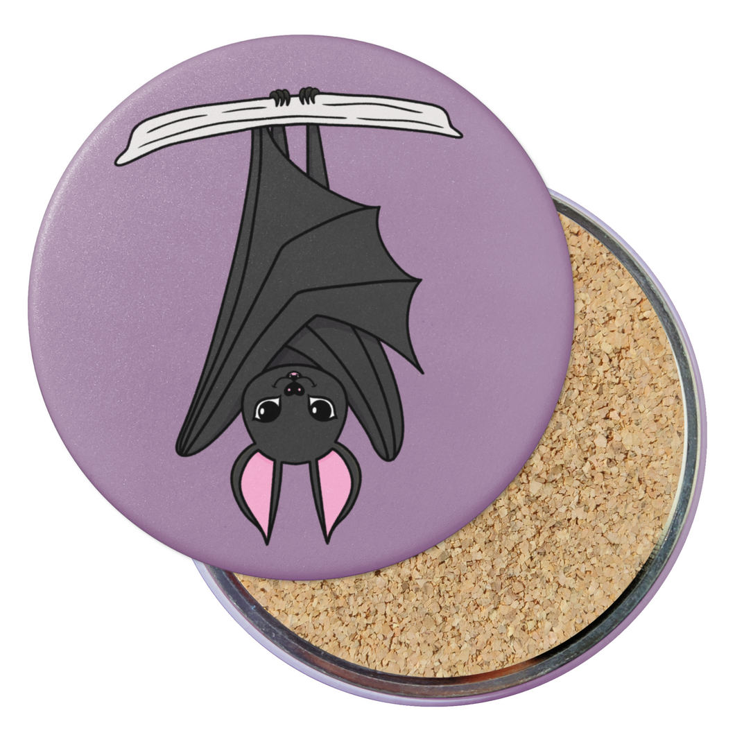 Bat | Nocturnal Creatures | Round Beverage Coaster