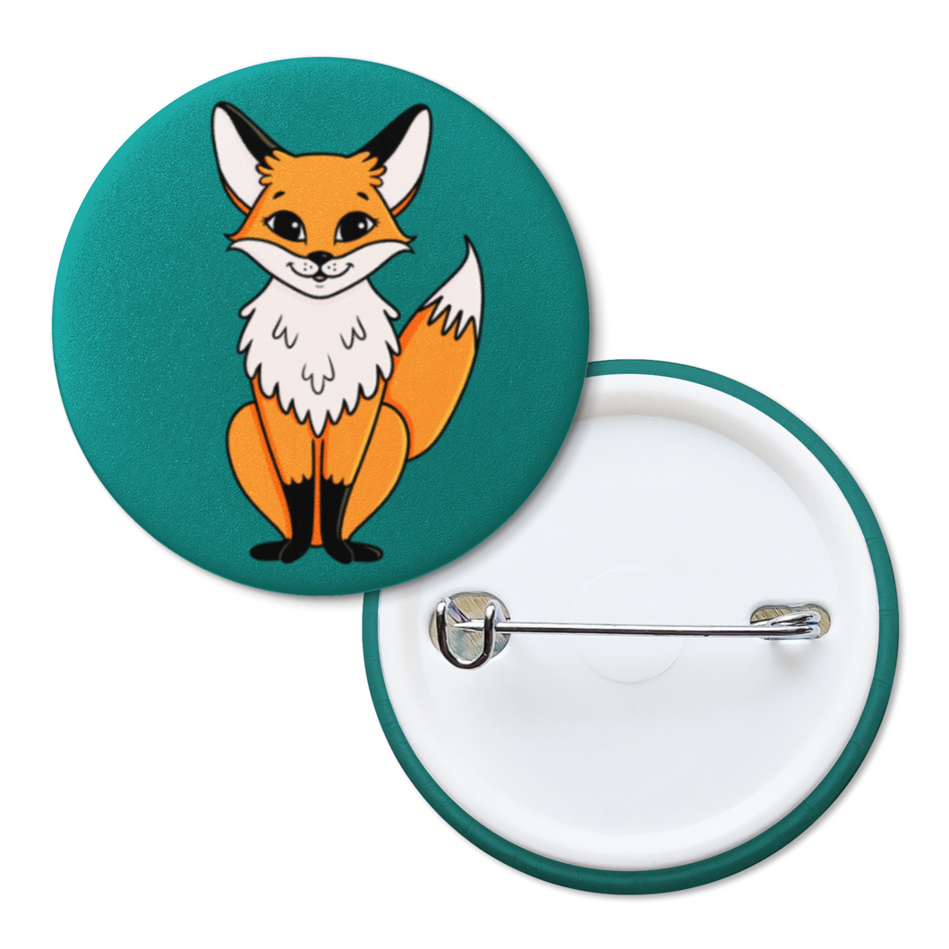 Fox | Nocturnal Creatures | Pinback Badge Button