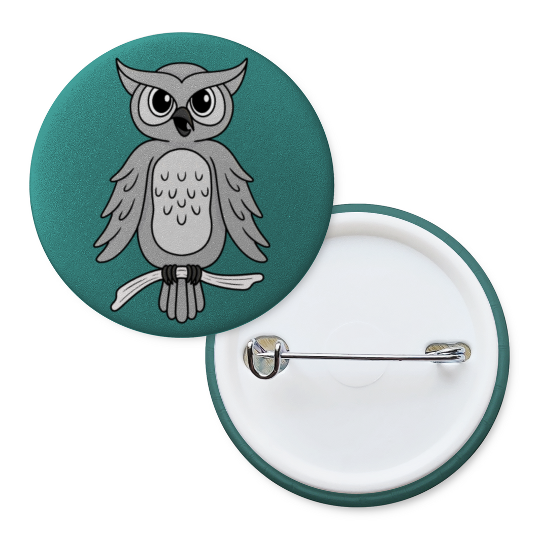 Owl | Nocturnal Creaturesn | Pinback Badge Button