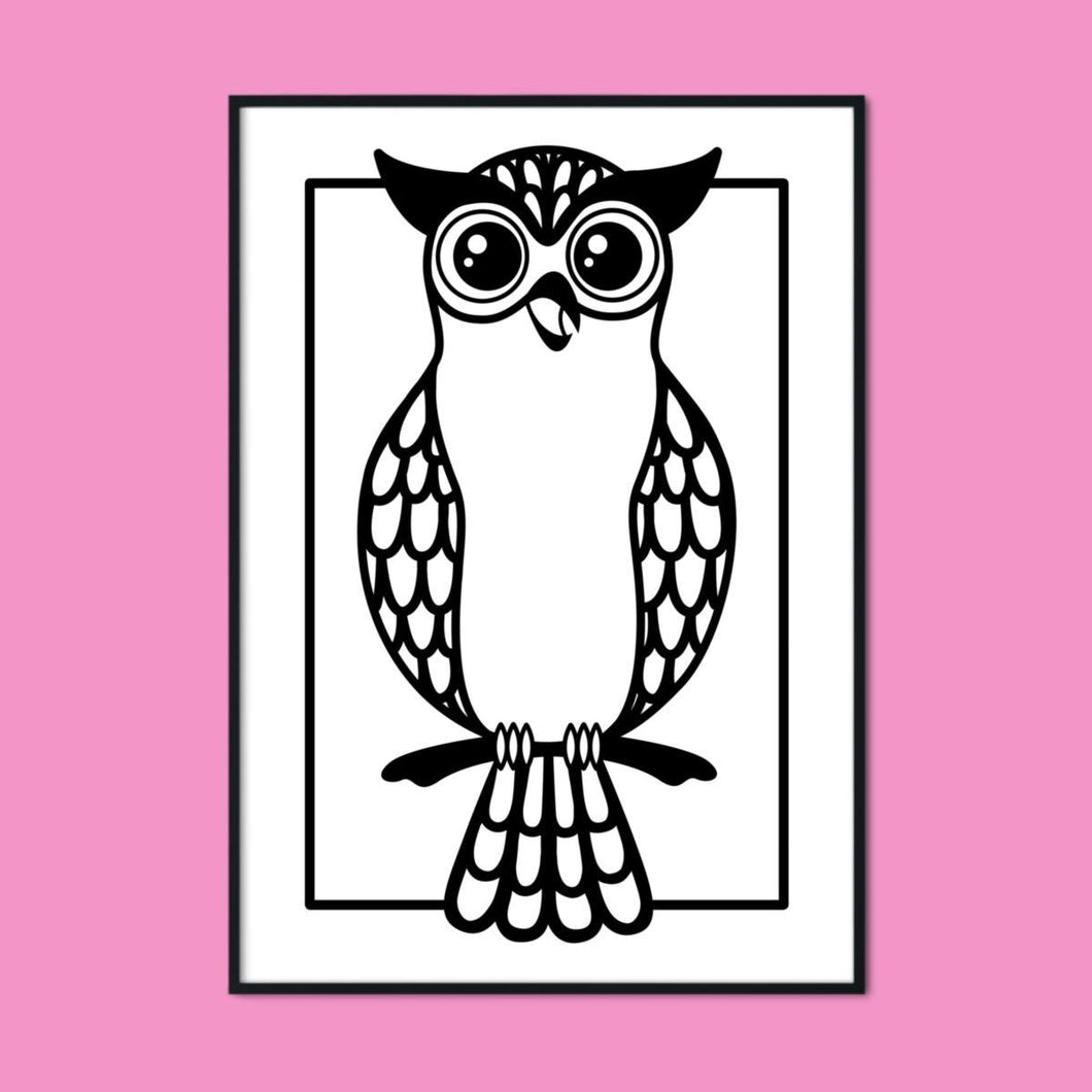 Owl | A2 Poster - Scaredy Cat Studio