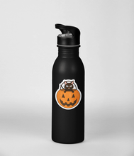 Load image into Gallery viewer, Trick or Treat! Pumpkin Kitty | 3-inch Waterproof Sticker - Scaredy Cat Studio
