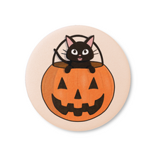 Load image into Gallery viewer, Trick or Treat! Pumpkin Kitty | Pinback Badge Button
