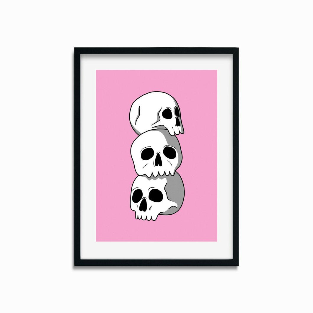 Skull Stack | Art Print - Scaredy Cat Studio