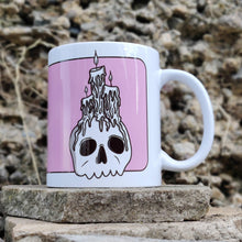 Load image into Gallery viewer, Skull &amp; Candles | Ceramic Mug - Scaredy Cat Studio
