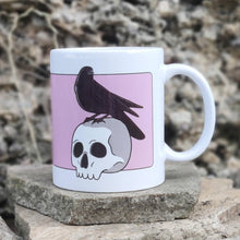 Load image into Gallery viewer, Skull &amp; Raven | Ceramic Mug - Scaredy Cat Studio
