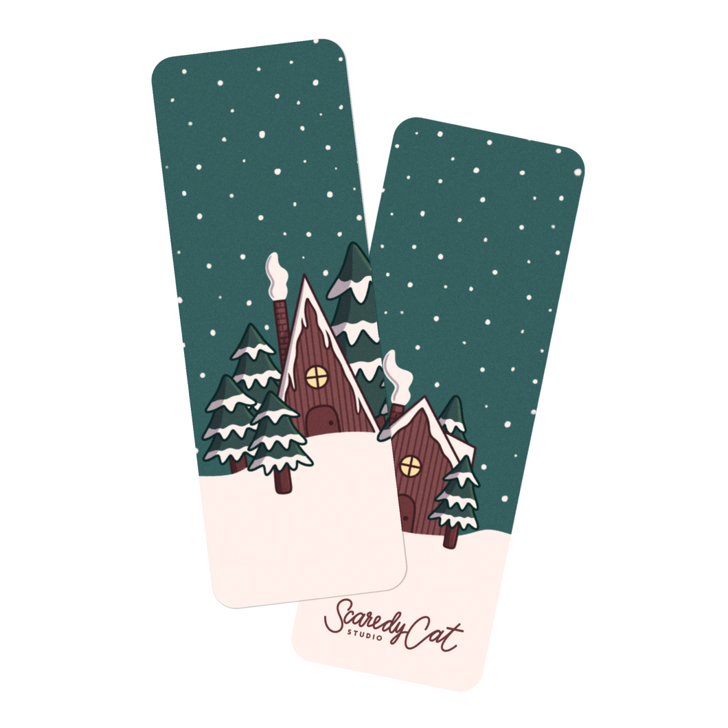 Snowy Cabin | Bookmark