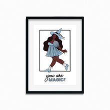 Load image into Gallery viewer, &quot;You Are Magic!&quot; Joyful Spring Witch | Art Print - Scaredy Cat Studio
