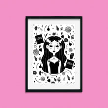 Load image into Gallery viewer, Viktoria the Witch Student | Art Print - Scaredy Cat Studio
